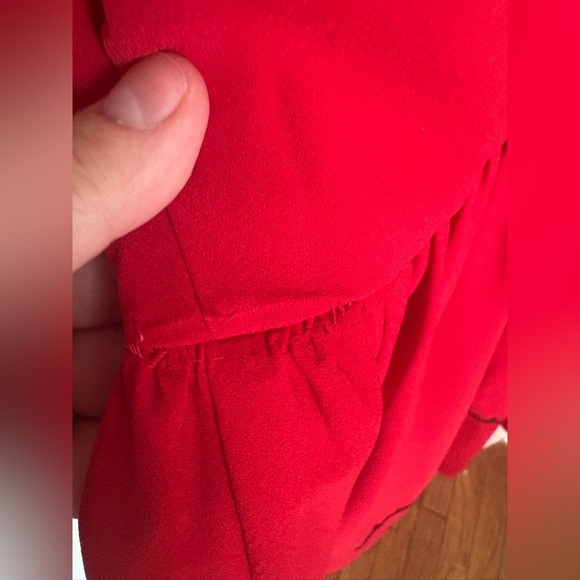 Kate Spade Red & Black Pom Pom Dress – Size 16 – Festive Cocktail Flair - Picture 10 of 12